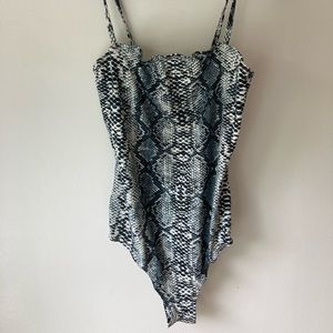 Zaful Snake Print Bodysuit
